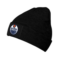 HOT Edmonton Oilers Logo NHL Ski Hip-Hop Warm Elastic Hat Topi Streetwear Knitted Hat Unisex Cap Rol