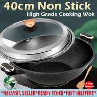 ORIKAWAN KATA 36CM & 40CM Non Stick Wok Maifan Stone Granite Wok / Pan