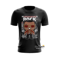 MyUnique Pop Culture THE ROCK DWAYNE JOHNSON Custom Print T-shirt (Black)
