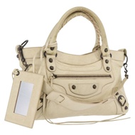 BALENCIAGA The First 手袋 皮革 2way 象牙色 103208 正品 187956V