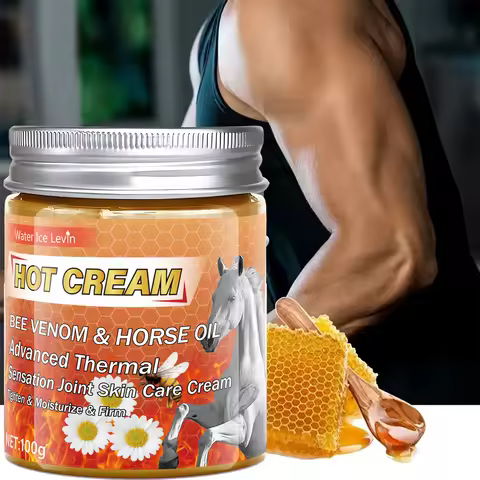 Advanced Thermal Bee Venom & Horse Oil Hot Cream for Joint Skin Care, Tighten & Moisturize & Firm.