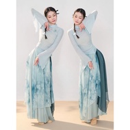 Classical Dance Costume - Mesh Suit | Chinese Ethnic Dance Outfit