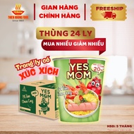 [NEW] WITH SAUSAGE - Box of 24 cups of Yes Mom Spicy and Sour Shrimp noodles 79.2 grams/cup [TMNLY00