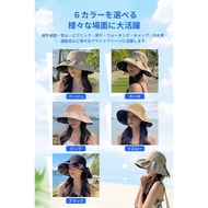 direct from japan [Gokamoi] UV Cut Hat Women's Hat Women's Sun Protection [Wide brim, small face effect, folding, size adjustment] Light shielding Heat shielding Ventilation UV protection Sunshade hat Wired chin strap Walk Travel Commuting Large size Spri