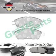 Münster Disc Brake Pad Front Nissan Livina X-Gear (1st Gen) L10 1.5 06'-13' HD15DE Grand Livina L10 