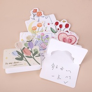 Flowers Design Greeting Card Envelope Gift Best Wishes Valentine Birthday Wedding Message Love Card