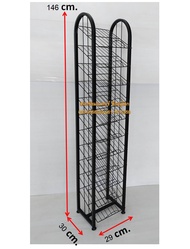 ชั้นวางกระดาษ A4  วางปกรายงาน วางโชว์กระดาษทราย แบบ 11 ชั้น ขนาด 30x30x150cm.