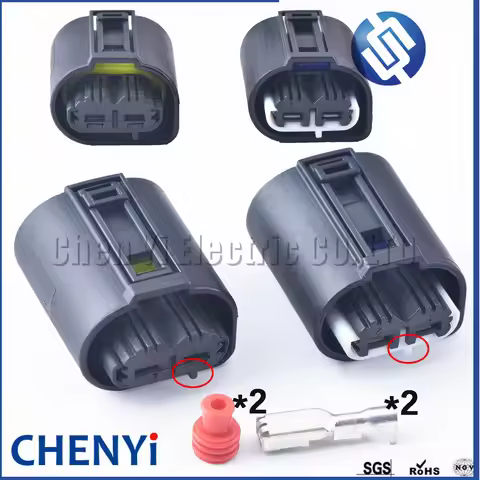 2 Pin Auto waterproof connector snail horn harness plug fog lamp connector 1-968642-1 1968643-1