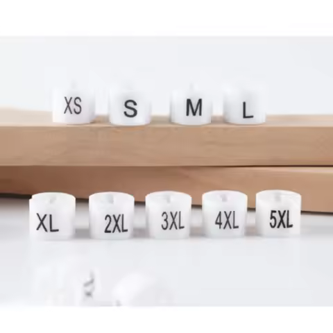 100Pcs Wholesale Super White All Size Marker Tag Plastic Garment XS-7XL Coat Hanger Sizer Jewelry Ma