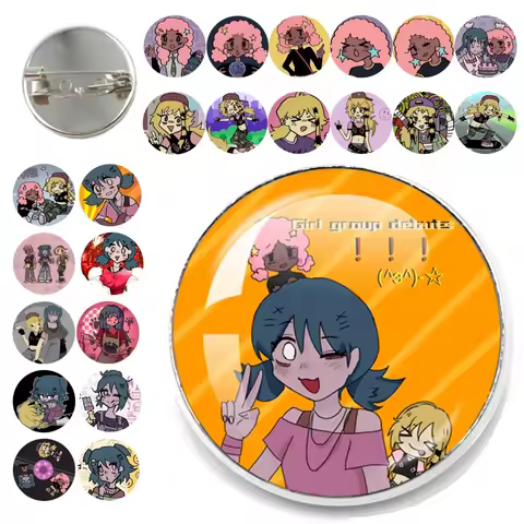 Lacey's Games Horror Game Anime Pins Lacey Maisie Cartoon Glass Metal Brooch Lapel Badge Clothing Ac