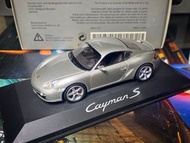 原廠盒裝 schuco 1/43 Porsche Cayman s 銀 987 718 保時捷 Minichamps