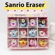 Pemadam Sanrio Kuromi 48pcs Kawaii Pelajar Kawaii Cinnamon Roll Pemadam Pensel Bekalan Pelajar Hadia