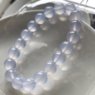 Sky Blue~9.5~9.9mm~Turkey {Blue Chalcedony} (Large Beads.bracelet Bracelet)~Lighting High Ice Blue P