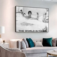 The World Is Yours Motivational Quote Scarface Movie Poster Prints Canvas Wall Art Man Bath 0706 061