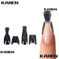KAREN1 60/240/300 Pcs Coffin Nail Forms, Acrylic No Paper Forms Dual Nail Forms,  15 Size Oval Oval 