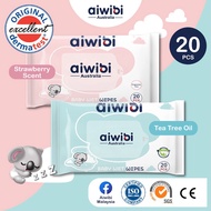 Aiwibi Australia Baby wet wipes/Natural Tea Tree Oil/baby tissue-20pcs