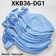 XKB36-DG1 Latex balloon 36 inch 90 cm 10 jumbo matte thick lightbiru (Round Matte Latex Balloon) pap