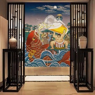 Ukiyo-e Japanese Sumo Wrestg Door Curtain Izakaya Sushi Shop Doorway Curtains Restaurant Kitchen Par
