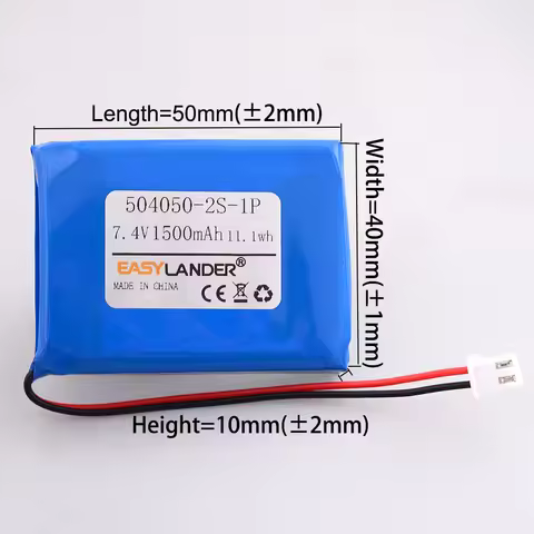 504050-2S 104050 7.4V 1500mAh Rechargeable Lithium Li-ion Polymer Battery FOR DVR GPS PDA Bluetooth 