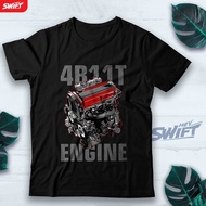 B1 4b11t Engine Mesin Evo Tshirt Microfiber Jersey