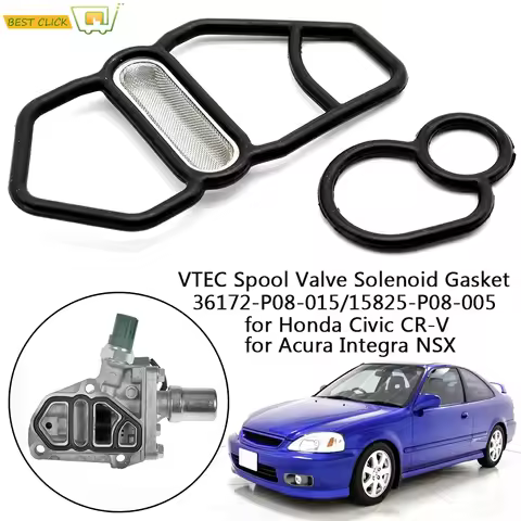 Upper + Lower VTEC Spool Valve Solenoid Gasket Kit for Honda Civic GSR NSX D16Z6 B18C1 B16A2 B18C5 3