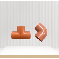 TEE ORANGE PVC FITTINGS ELBOW PIPE