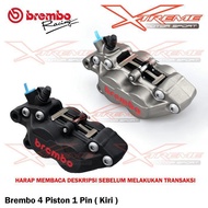 CALIPER BREMBO 4 PISTON 1 PIN 4P1P GRAY BLACK SIDE/ Kiri BREMBO ITALYOriginal Original AND TRUSTED