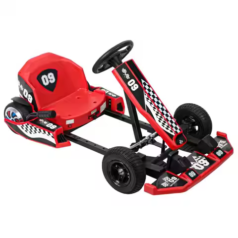 Kids Go Kart 36V 16 MPH Speed Spacious Seat Adjustable Length Drift Kart 350W Motor Metal Frame Elec