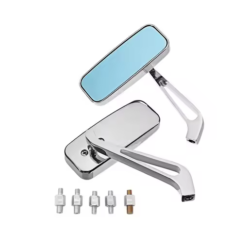 8mm/10mm Universal Side Mirror Mobike Accessories Motorcycle Handlebar Rear View Mirrors Rectangle B