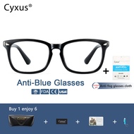 Cyxus Computer Glasses Anti Harmful Light Square Frame Unisex Glasses 8082