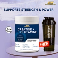 Pharmanutri Creatine Monohydrate + Glutamine 250 g (50 serving) 2 in 1 Halal Creatine Halal Glutamin