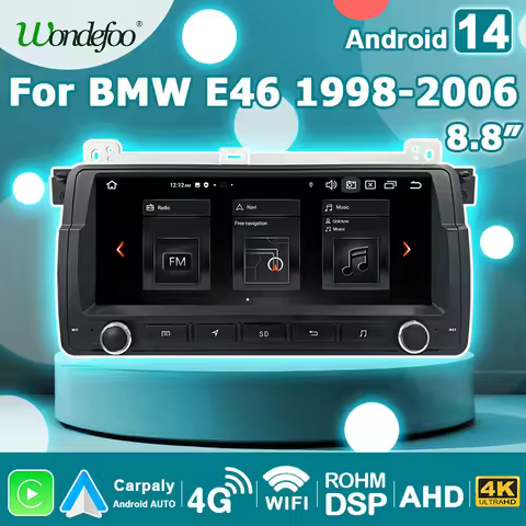 CarPlay Android 14 Car Radio 8.8'' For BMW E46 M3 Rover 75 MG ZT 1998-2006 Android AUTO Car stereo b