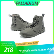 100%Original PALLADIUM Grey Martin Boots men's and women's canvas shoes 35-45