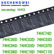 10PCS 74HC00D 74HC00 SOP SN74HC00DR SOP-14 74HC02D 74HC03D 74HC04D 74HC05D 74HC07D 74HC08D 74HC10D 7
