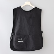 Popular new vest model Large floral apron for kitchen use Cooking oil-proof protection Waterproof wo