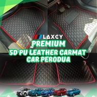 Car Perodua LAXEY Carpet 5D Carpet Floor mat Pu Leather Axia Myvi Aruz Alza Bezza Viva Ativa Kelisa 