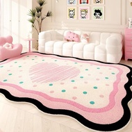 [in stock] Dopamine plush thickened cooling-proof living room carpet, cute dog cartoon bedroom carpe