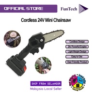 24V Mini Cordless Electric Chainsaw Portable Chainsaw Tree Wood Cutting Wood Cutter