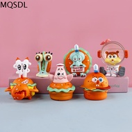 MQSDL Action Figures Delicious Crab Burger Model Toys Mini Dolls Spongebob Cute Anime Desktop Figure