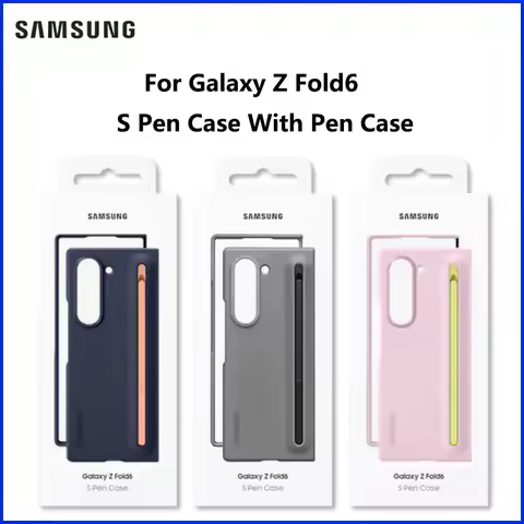 Original For Samsung Galaxy Z Fold 6 S Pen Phone Case Protective Cover with Built-in S Pen Holder Sl