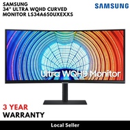 Samsung 34" Ultra WQHD Curved Monitor LS34A650UXEXXS (3 Years Local Samsung warranty)