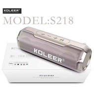 [ BrandStore ] KOLEER S218 Wireless Bluetooth 5.0 Portable Speaker / Rechargeable / Super Bass / FM 