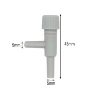 100pcs Kran Udara Aerator Katup Pengontrol Aliran Udara Akuarium Konektor Selang Keran untuk Tabung
