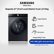 Samsung WD21B6400KV/SP 21/12kg Bespoke AI™ Front Load Washer Dryer with Ecobubble™, 4 Ticks