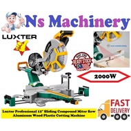 Luxter Professional 12"Sliding Compound Miter Saw Aluminum Wood Plastic Cutting Machine/Mitre Saw Ma