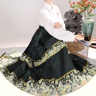 【Hanfu】Women Hanfu Horse Face Skirt Chinese Style Retro Printing Attire Pleated Suit【BT240229】