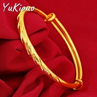 Yukiouo Jewelry New Arrival 18k Gold Pawnable Saudi Gold Original Bracelet for Women Meteor Shower Couple Lucky Charm Bracelet for Couples Aesthetic Adjustable Birthday Gifts for Girl Jewelry Gold Pawnable Sale