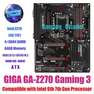 Used GIGABYTE GA-Z270 Gaming 3 DDR4 MATX Motherboard LGA 1151 Compatible with Intel 6th 7th Gen Proc