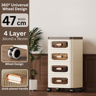 L37/47cm Multifunctional Foldable Stackable Storage Cabinet Box With Roller  / High leg Storage Cabi
