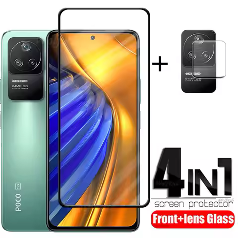 4-in-1 For Xiaomi Poco F4 Glass For Poco F4 5G Glass 9H HD Screen Protector For Redmi Note 9 Pro Poc
